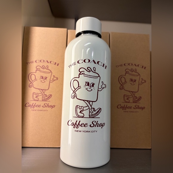 Coach Other - Coach coffee shop water Bottle new in box